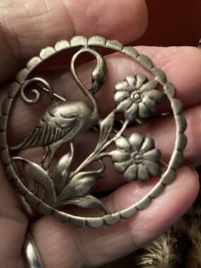 Sterling Vintage Mid-Century (1950’s) Flamingo Pin PALM BEACH GLAMOUR